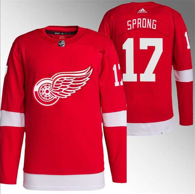 Men's Detroit Red Wings #17 Daniel Sprong Red Stitched Jersey Dzhi
